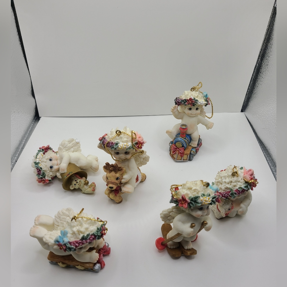 Dreamsicles 1998 Cherub Holiday Ornament set of 6